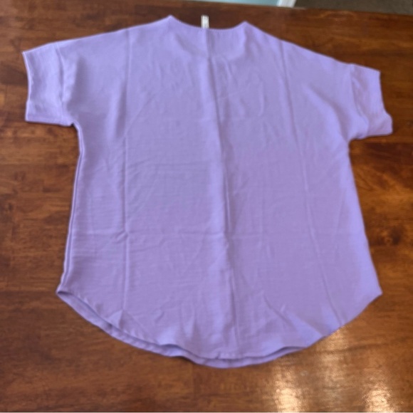 Zenana light purple lavender short sleeve oversized top size small - Picture 7 of 7